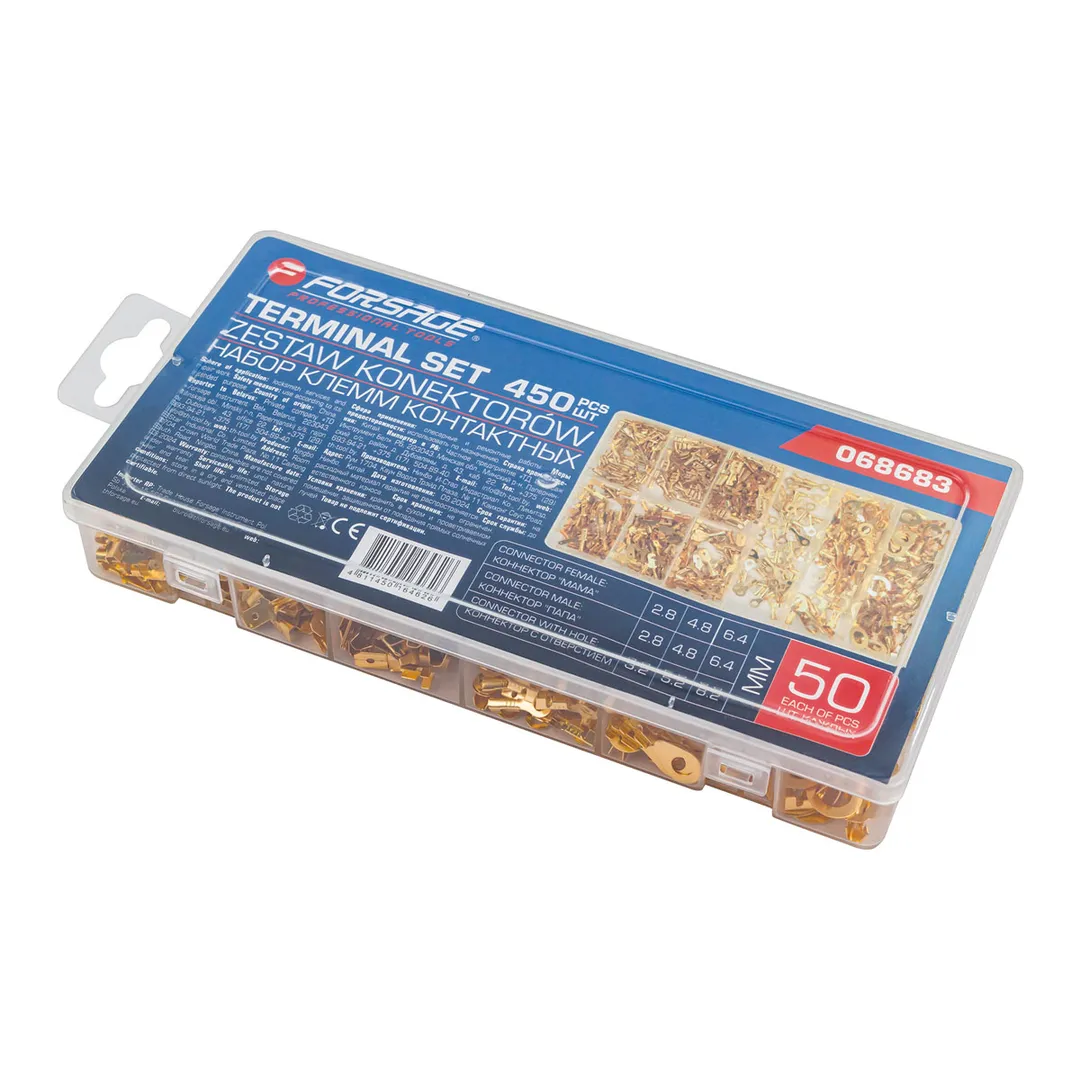 Набор кольцевых кабельных наконечников 450 шт Forsage F-068683