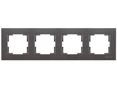 Рамка 4-ая горизонтальная дымчатая, RITA, Mutlusan 22208001495
