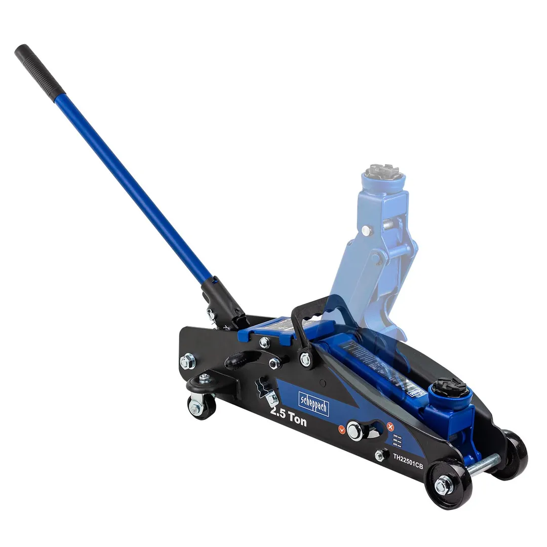Домкрат подкатной гидравлический 2.5 т, 140-387 мм, с фиксацией Scheppach Sch-TH22501CB