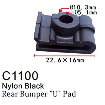 Клипса для крепления внутренней обшивки а/м GM пластиковая, 100 шт Forsage C1100(GM)