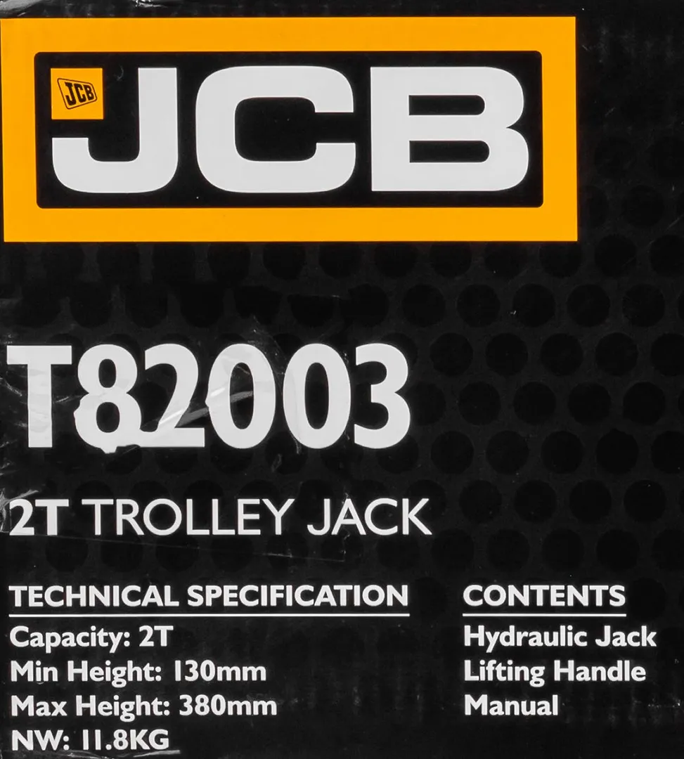 Домкрат подкатной гидравлический 2 т 130-380 мм JCB JCB-T82003