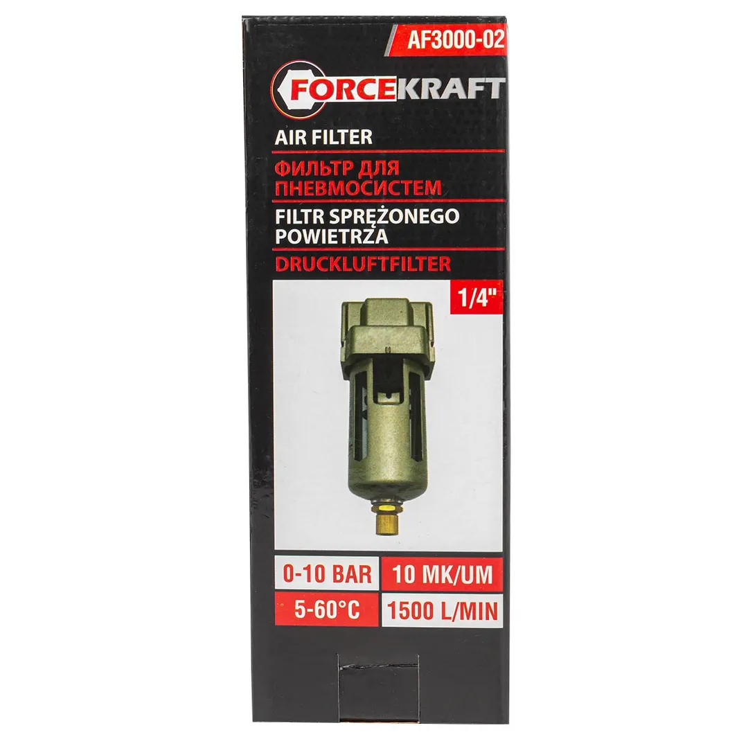 Фильтр воздушный для пневмосистем 1/4'' ForceKraft FK-AF3000-02