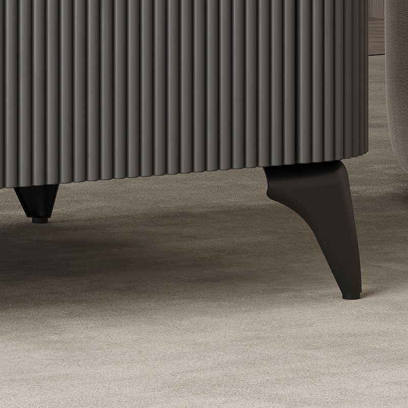 Опора мебельная мет. OLYMPIA h120 угловая черный матовый AKS 112848