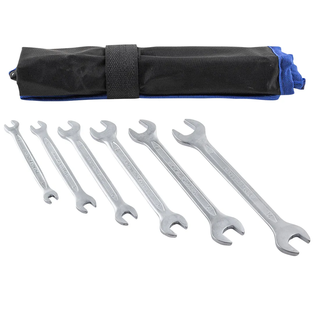 Набор рожковых ключей 6х7, 8х9, 10х11, 12х13, 14х15, 16х17 мм 6 пр Scheppach Sch-5062P