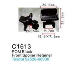 Клипса для крепления внутренней обшивки а/м Тойота пластиковая, 100 шт Forsage C1613(Toyota)