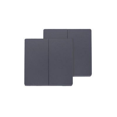 Выключатель кинетический, с реле, проходной, 2 клавиши, графит, AKS 124637