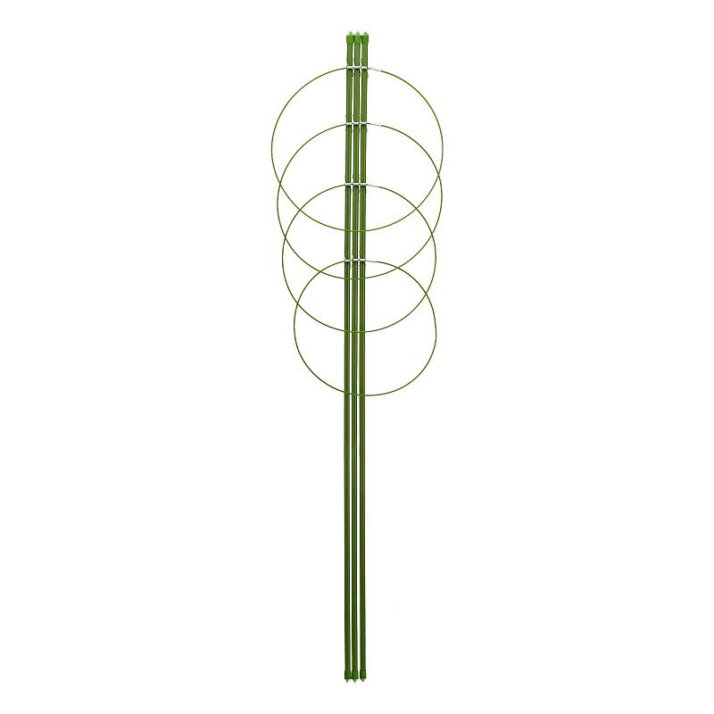 Поддержка для растений круглая H 120 см, металл в пластике, 4 кольца Palisad 644035