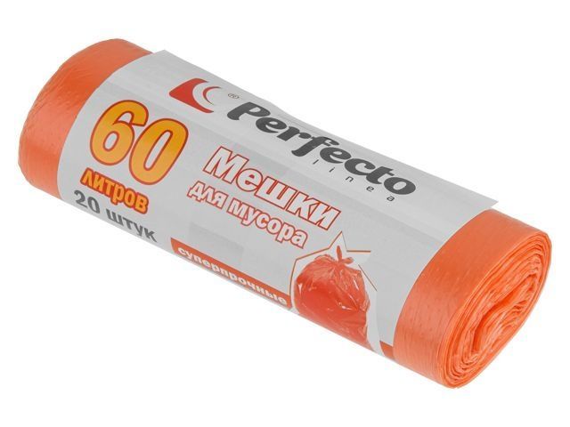 Мешки для мусора суперпрочные, 60 л, 20 шт PERFECTO LINEA 46-141330