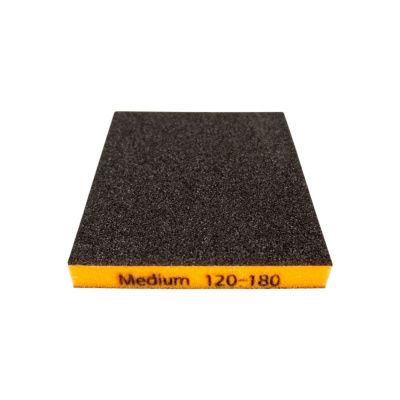 Губка двухсторонняя 120х98х13 мм Medium (P120-180) HOREX SS-M