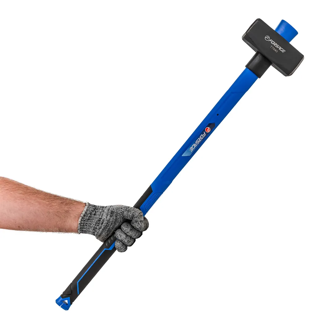 Кувалда 4 кг, с фиберглассовой ручкой и резиновой противоскользящей накладкой, L ручки-800 мм Forsage F-T7840