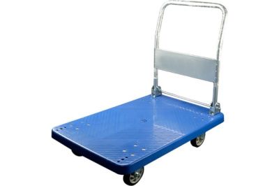 Тележка платформенная пластиковая 350 кг PH350P (1100х650) со складной ручкой (резина 150 мм) TOR 1042366