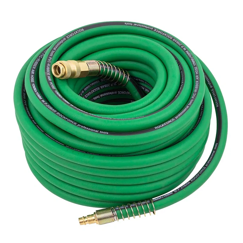 Шланг резиновый воздушный армированный с быстросъемами 10х16 мм, 20 м RockForce RF-ES-2010