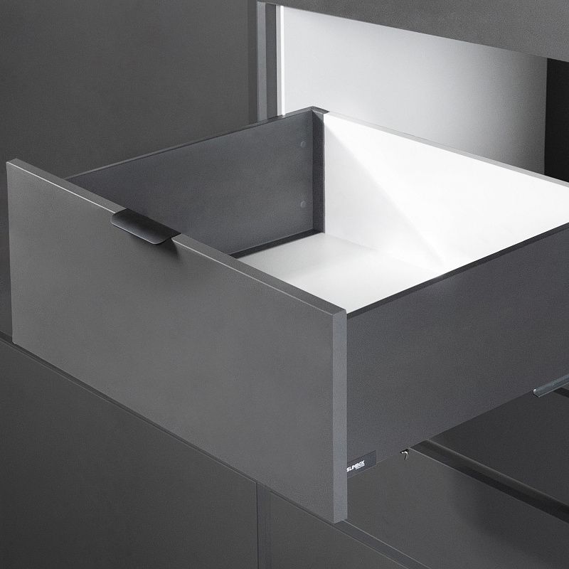 Система ящиков Evolution L-500 h199 графит SOFT CLOSE ДСП16мм SLIMBOX EVOLUTION 117353