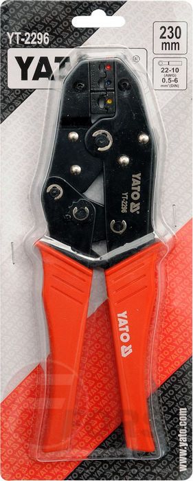 Пресс-клещи для обжима проводов 0.5-6.0/22-10 AWG Yato YT-2296