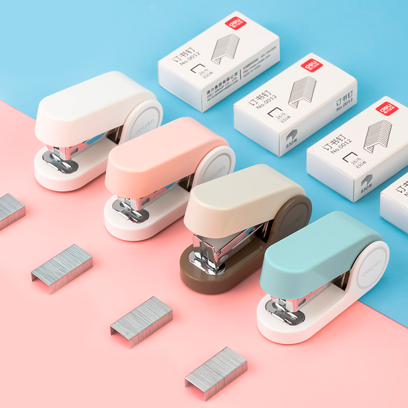 Скобосшиватель Deli "TA201",12 листов, ассорти