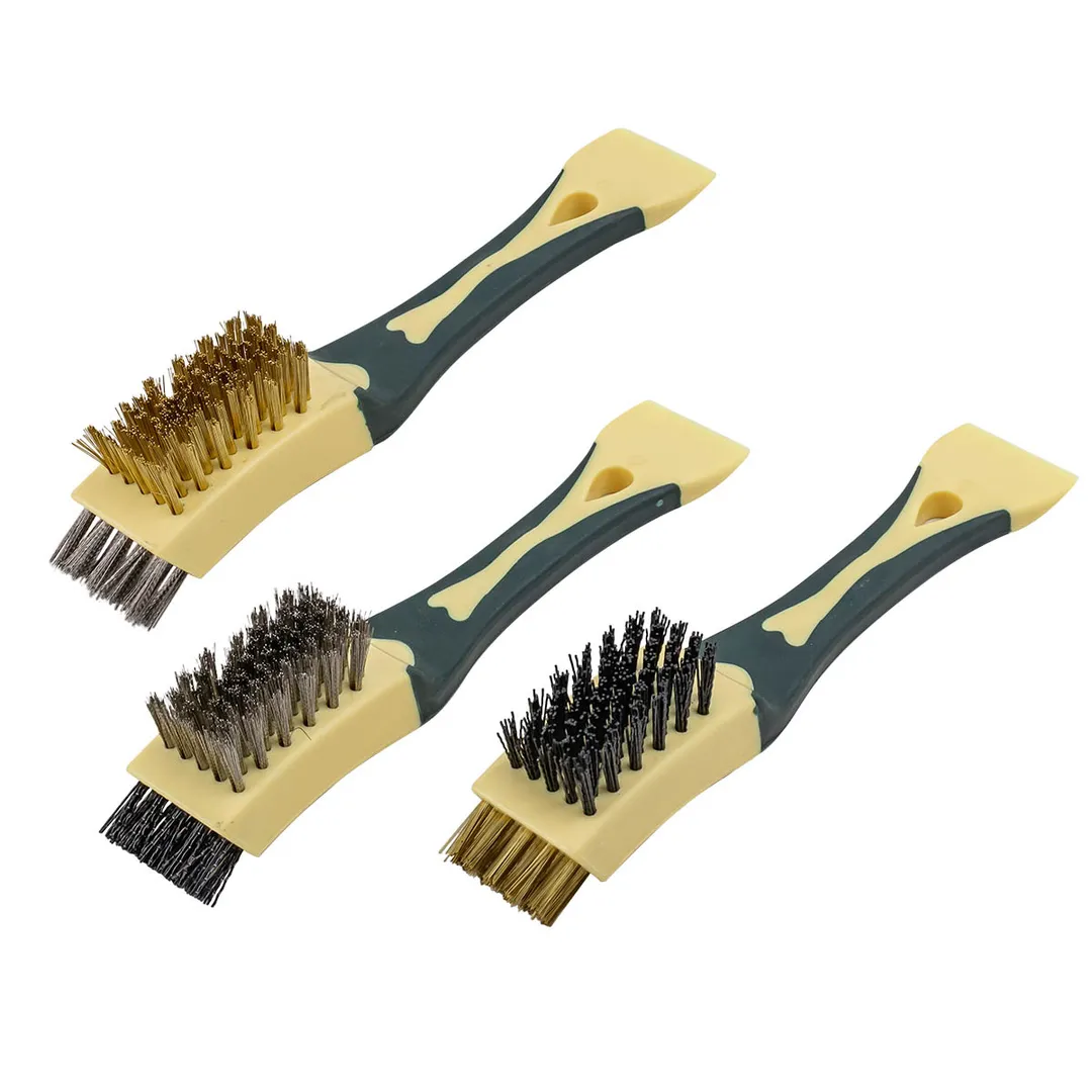 Набор щеток по металлу в пластиковом корпусе с прорез. рук-ми 3 пр. RockForce RF-340131625