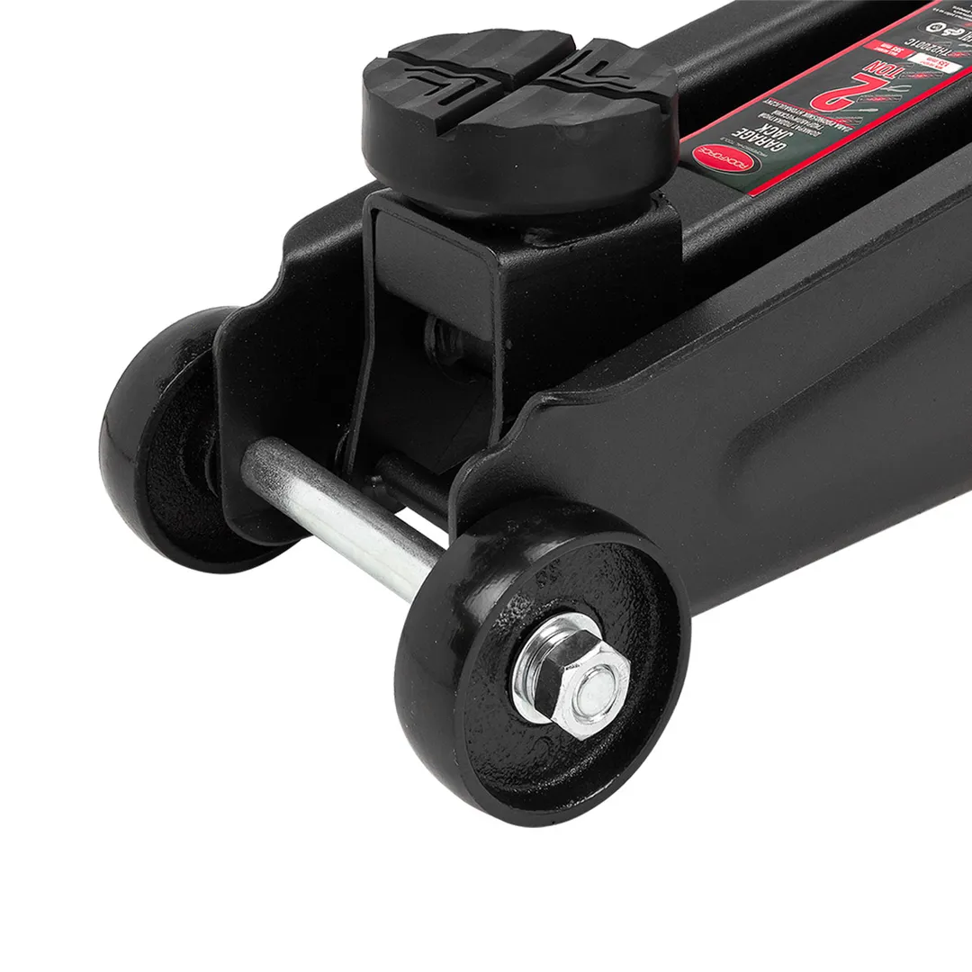 Домкрат подкатной гидравлический 2 т, 135-385 мм, с резиновой накладкой, в кейсе RockForce RF-TH22001C кейс