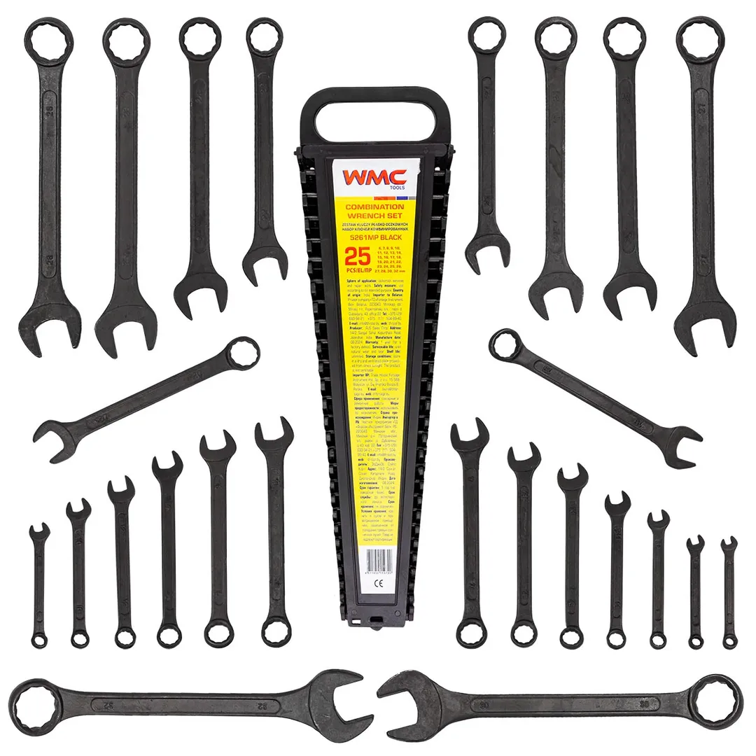 Набор ключей комбинированных 6-32 мм 25 пр WMC TOOLS WMC-5261MP Black