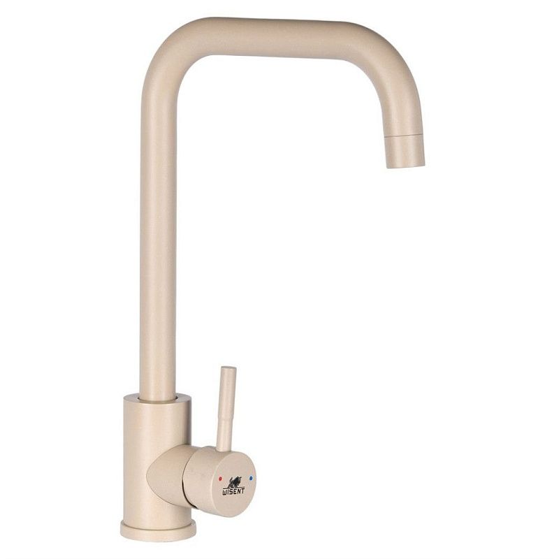 Смеситель для кухни, нержавеющая сталь, крем Wisent WP49-098-4-30