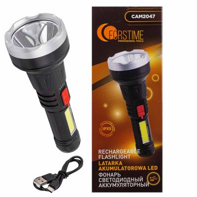 Фонарь светодиодный аккумуляторный FORSTIME FT-CAM2047