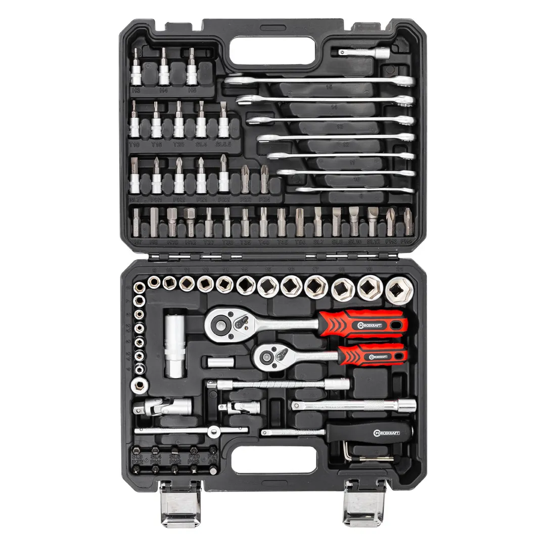 Набор инструментов 82 пр 1/4''&3/8'' 6-гр ForceKraft FK-4821-8