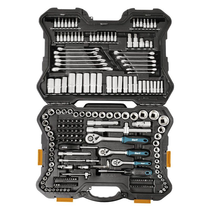 Набор инструмента 215 пр 1/4"&3/8"&1/2" 6-гр BTK-215 BORT 93418446