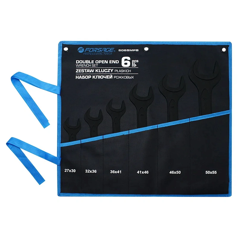 Набор ударных рожковых ключей 27×30-50×55 мм 6 пр Forsage F-5065MPB
