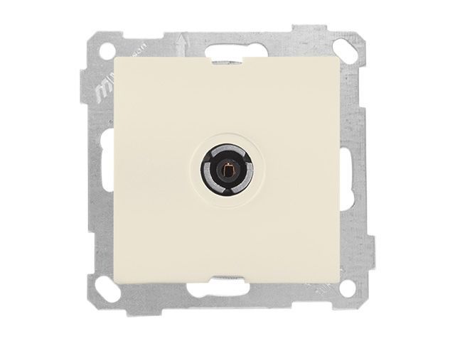 Розетка телевиз. 1-ая, скрытая, без рамки, с/з, 11dB, переходная, кремовая, DARIA, Mutlusan 21001700102