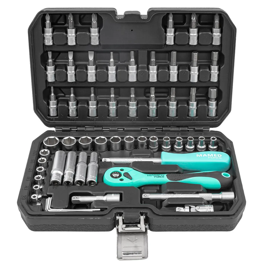 Набор инструментов PROFI 56 пр 1/4'' 6-гр MAMEDFORCE MF-2571-5