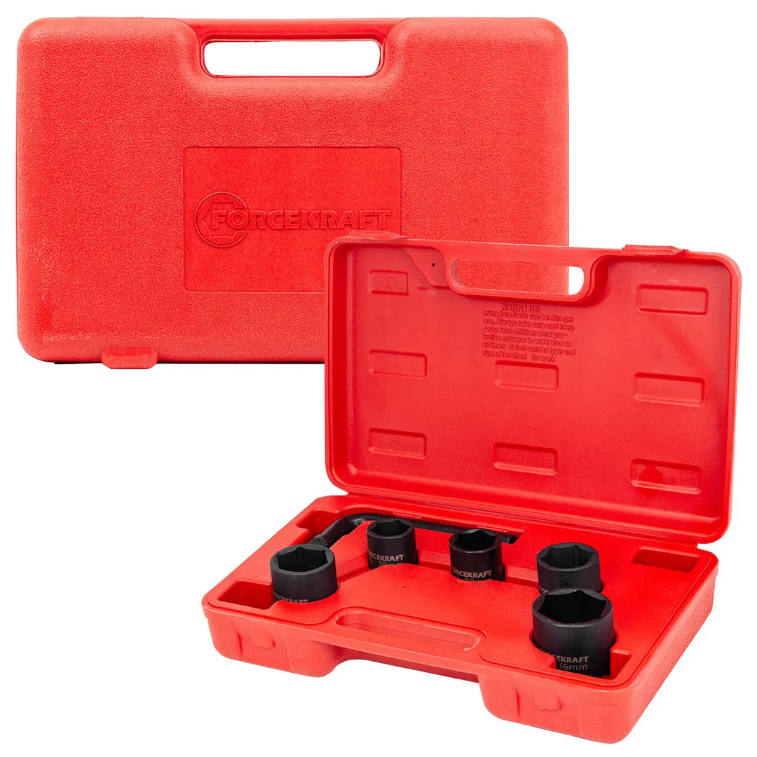Набор ударных головок 6 пр. 3/4'' 6-гр. 30-46 мм ForceKraft FK-6064-5MPB