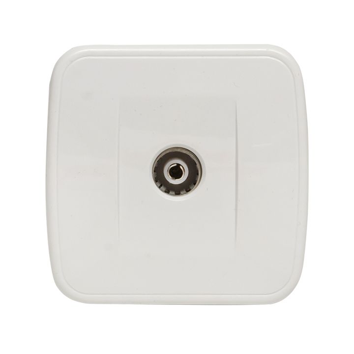 Минск Розетка TV 1-местная ОП 75Ом 5-862МГц белая EKF Basic EGA00-027-10