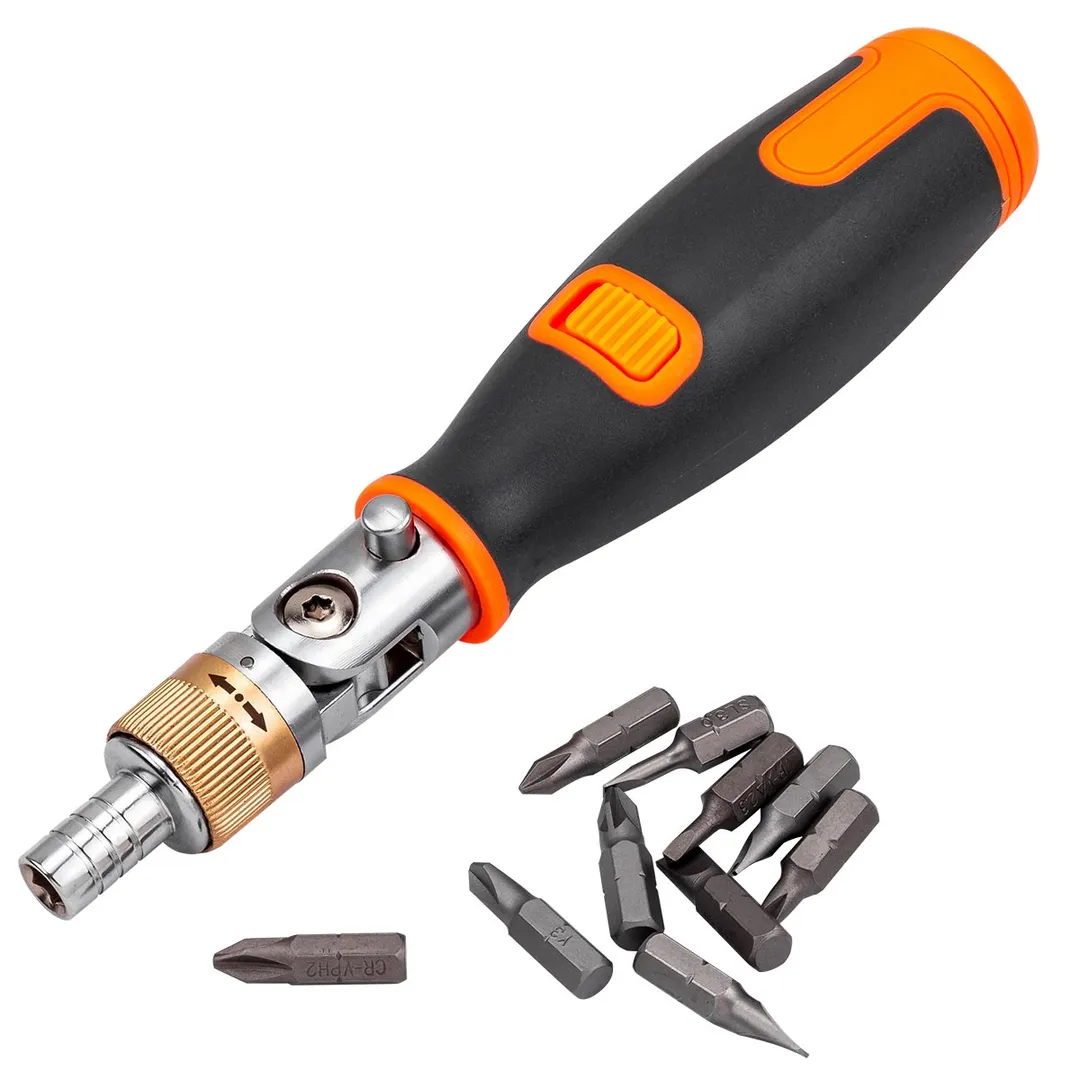 Отвертка реверсивная с набором бит RockForce RF-32810