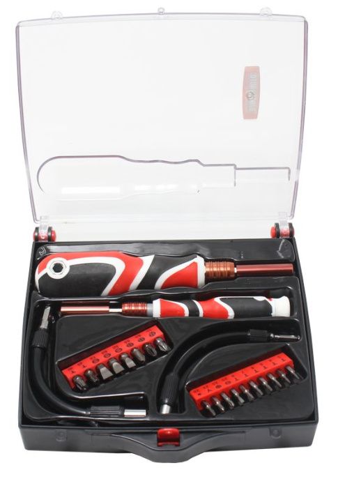 Набор отверток телескопических усиленных для ювелирных работ с гибкими удлинителями и комплектом бит 22 пр. BaumAuto BM-30311122