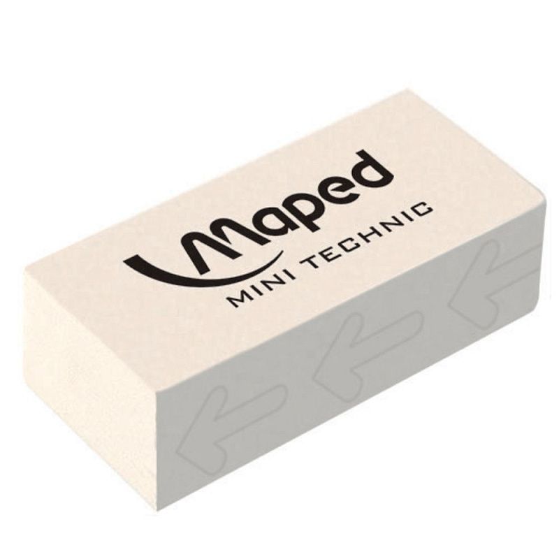 Ластик Maped "Technic 300", 3 шт, белый, блистер