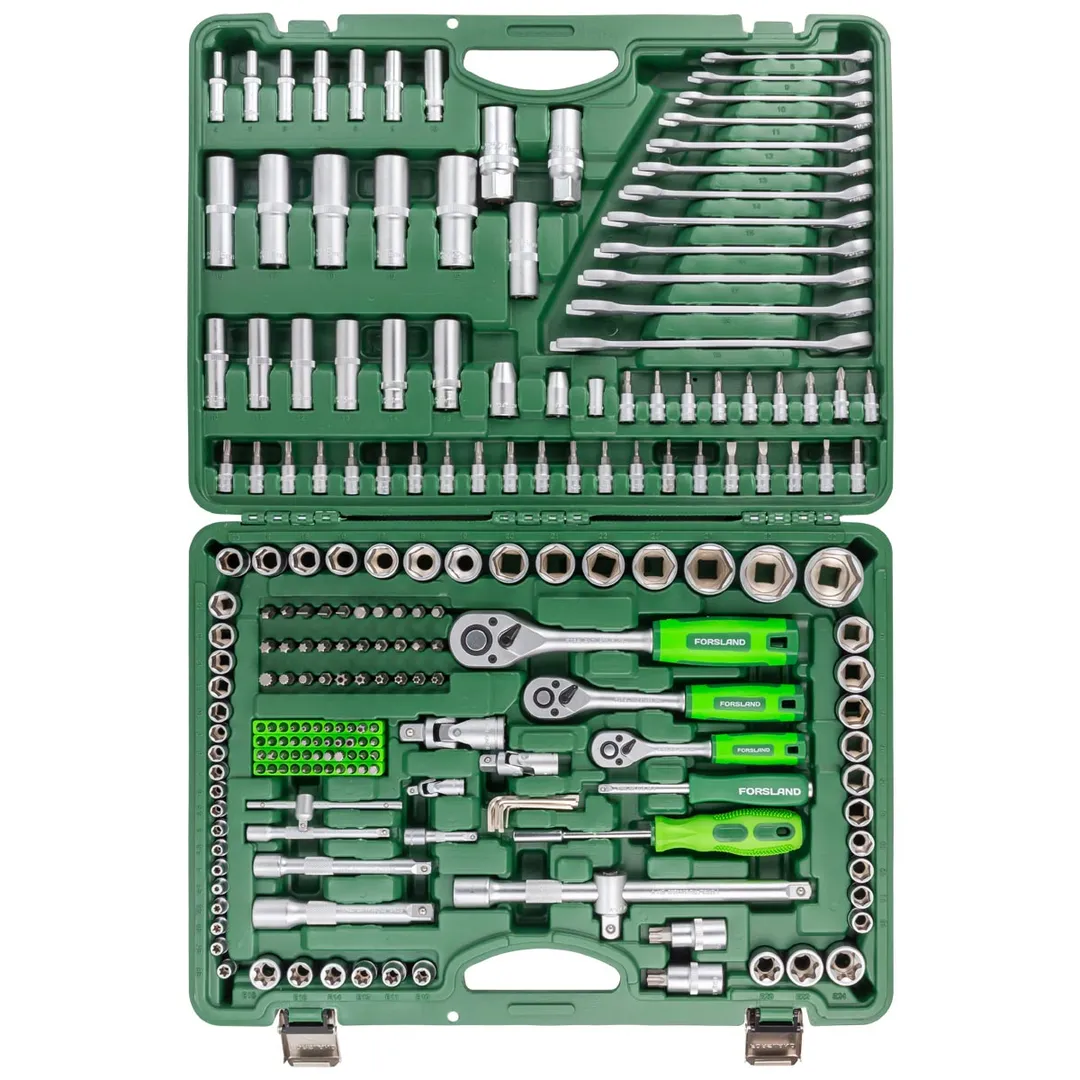 Набор инструментов 216 пр. 1/4", 1/2"&3/8" 6-гр Forsland Forsland-38841
