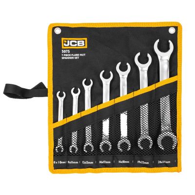 Набор ключей разрезных 7 пр, 8х10-24х27 мм JCB JCB-5075
