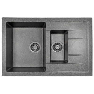 Мойка кухонная из мраморной крошки, графит, C10-24 Gerhans