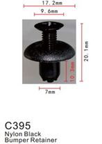 Клипса для крепления внутренней обшивки а/м Тойота пластиковая, 100 шт Forsage C0395(Toyota)