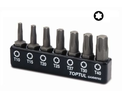 Набор бит TorxТ10-Т40 7 пр. Toptul GAAV0702