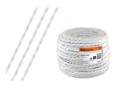 Ретро провод "Эко" 2х2,5 витой, белый, 50м TDM SQ2801-0102