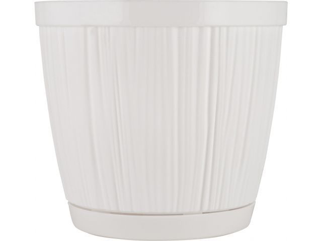 Горшок для цветов с прикорневым поливом, 1,8 л., Barcelona, белый, INGREEN IG623010006