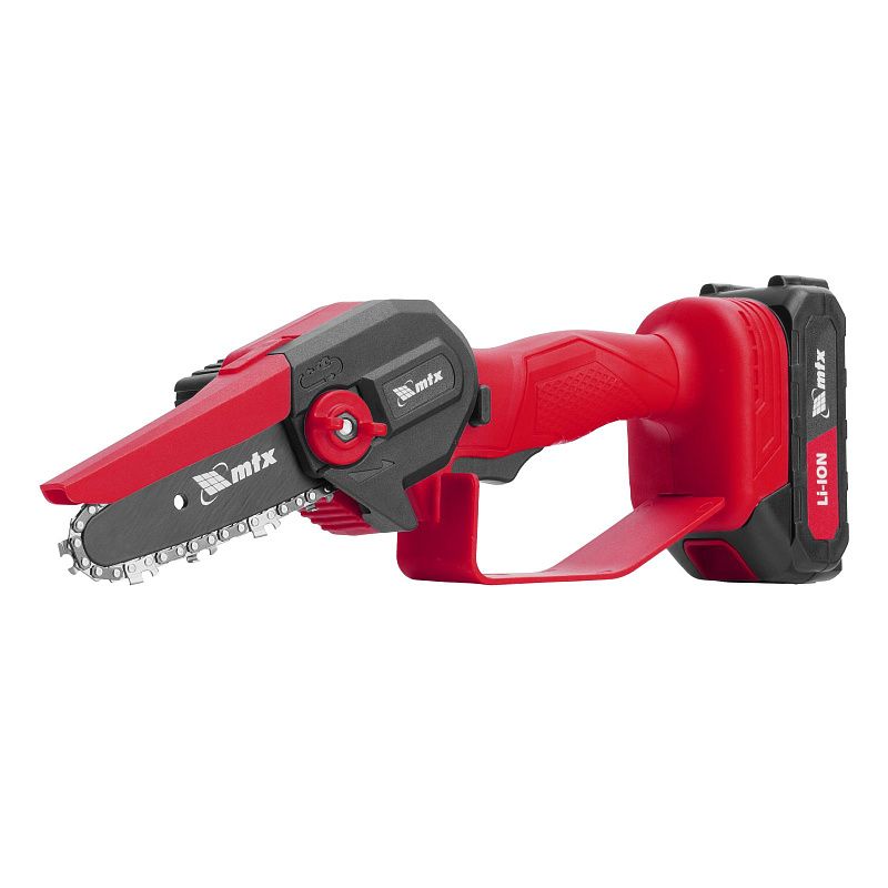 Цепная мини-пила аккумуляторная, MCS-100, шина 100 мм, Li-Ion, 20 В MTX 58640