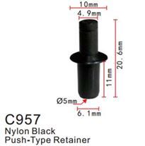 Клипса для крепления внутренней обшивки а/м Мерседес пластиковая, 100 шт Forsage C0957(Mersedes)