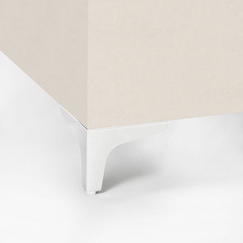 Опора мебельная мет. h100 угловая белый AKS 117404