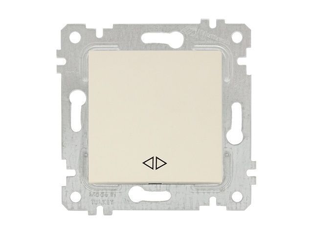 Выключатель промежуточный многопозиционный, скрытый, без рамки, пруж. зажим, кремовый, RITA, MUTLUSA, 10 A, 250 V, IP 20 перекрестный, промежуточный Mutlusan 22004080102