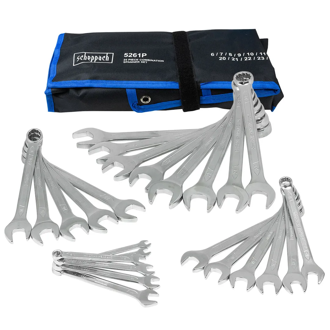Набор комбинированных ключей 25 пр. 6-28, 30, 32 мм Scheppach Sch-5261P