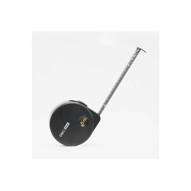 Рулетка Deli HS EHT8519, 5 м х 19 мм, Soft Touch, черный