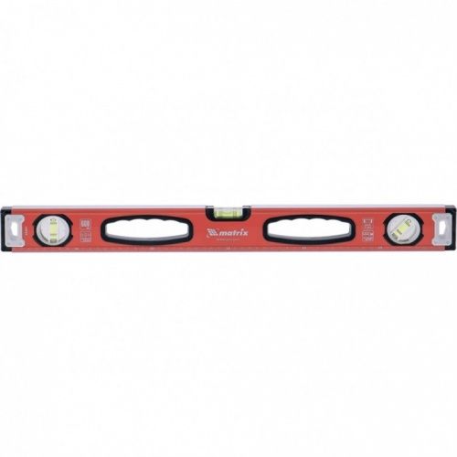 Уровень алюминиевый, фрезерованный, 3 глазка, рукоятки Matrix