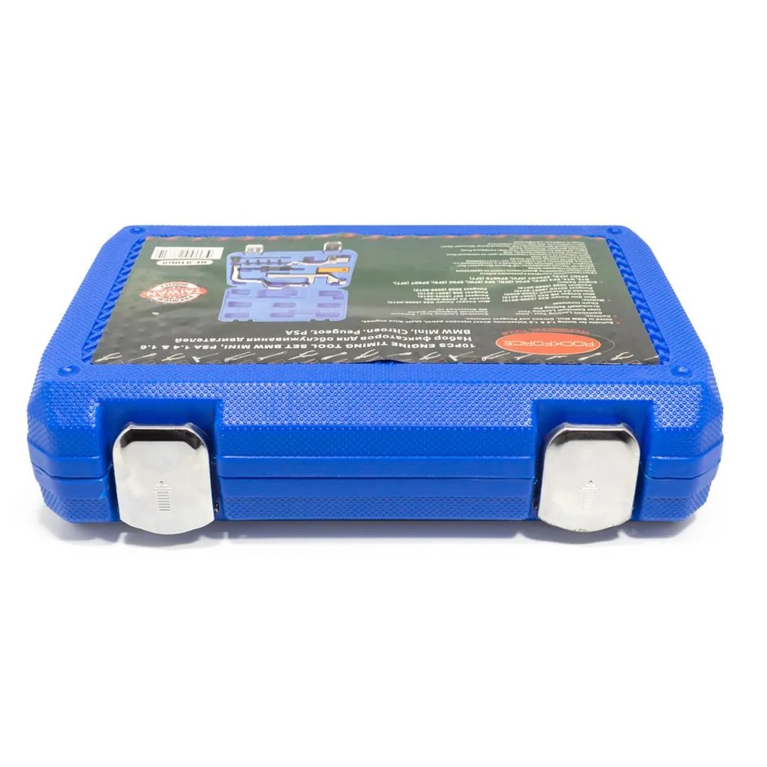 Набор фиксаторов для обслуживания двигателей BMW, Сitroen, Peugeot MINI, PSA 10пр, 1.4, 1.6, 1.4VTi, 1.6VTi 16V RockForce RF-910G8