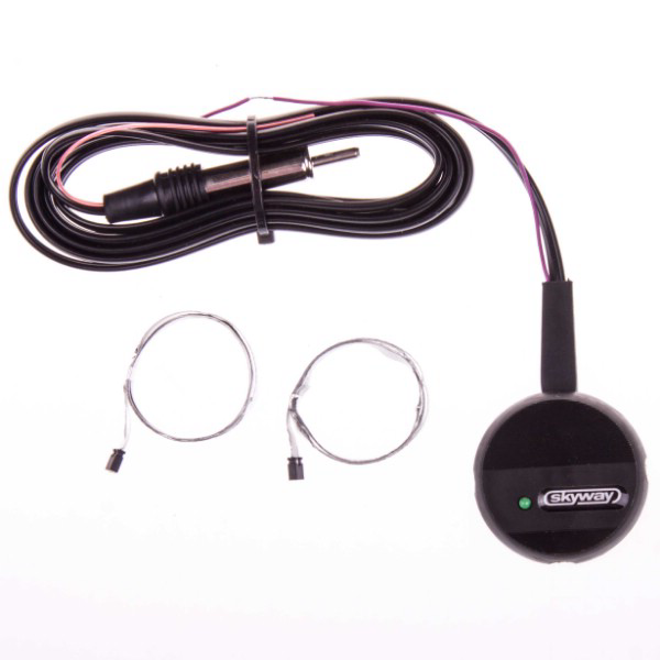 Антенна FM активная внутрисалонная OMIKRON круглая тонкое полотно два уса кабель 2,2м Черный SKYWAY S00203004